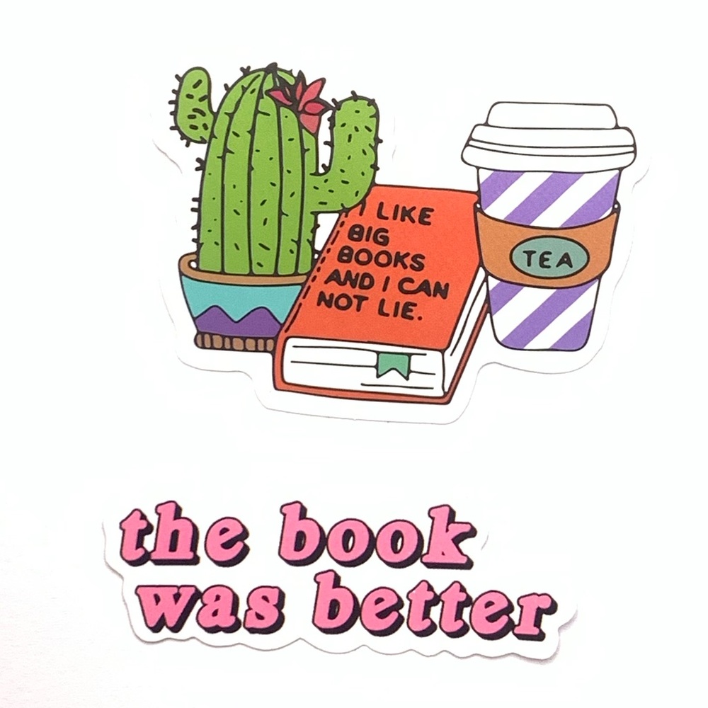 2 Piece Book Vinyl Stickers